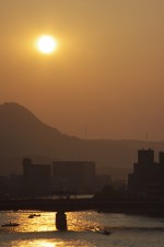 宍道湖からの朝日